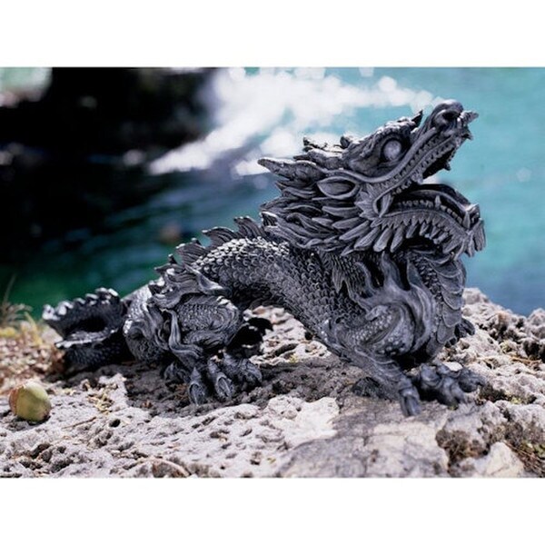 Large Scale Benevolent Asian Dragon Statue Outdoor Statuary Garden
